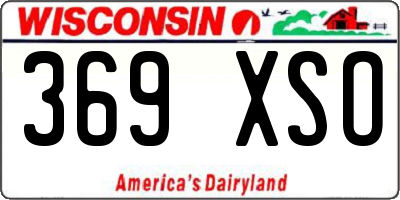 WI license plate 369XSO