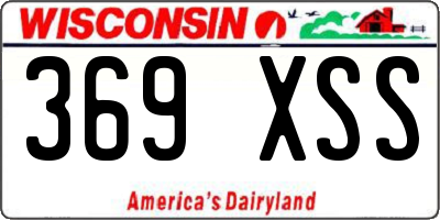 WI license plate 369XSS