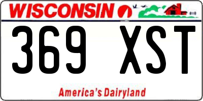 WI license plate 369XST