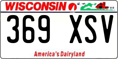 WI license plate 369XSV