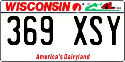 WI license plate 369XSY