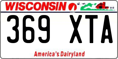 WI license plate 369XTA