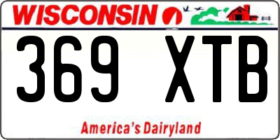WI license plate 369XTB