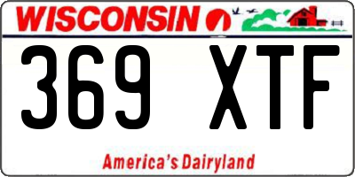 WI license plate 369XTF
