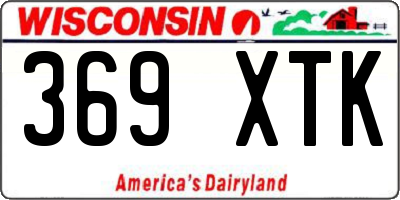 WI license plate 369XTK