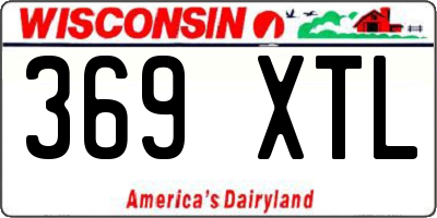 WI license plate 369XTL