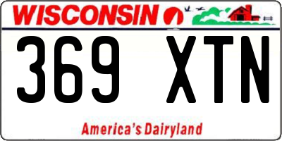 WI license plate 369XTN