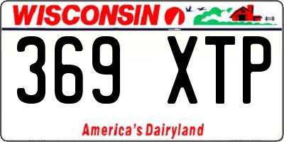 WI license plate 369XTP