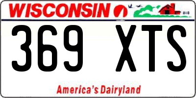 WI license plate 369XTS