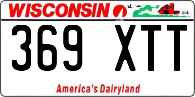 WI license plate 369XTT