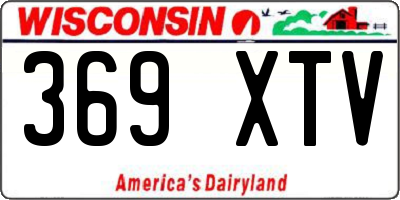 WI license plate 369XTV