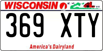 WI license plate 369XTY