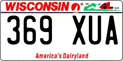 WI license plate 369XUA