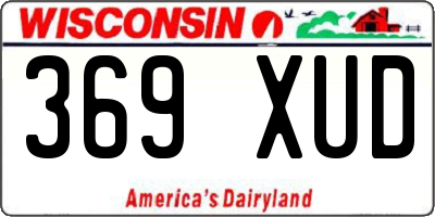WI license plate 369XUD