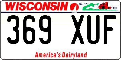 WI license plate 369XUF