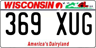 WI license plate 369XUG