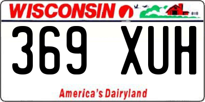 WI license plate 369XUH