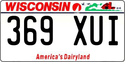WI license plate 369XUI