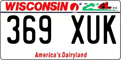 WI license plate 369XUK