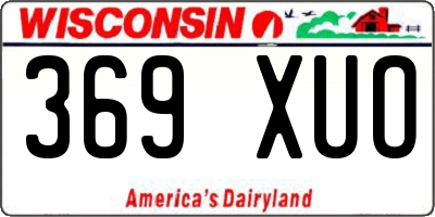 WI license plate 369XUO