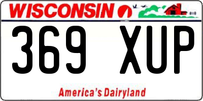WI license plate 369XUP