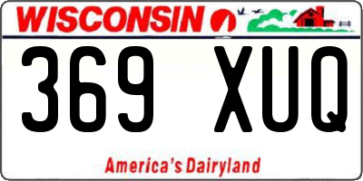 WI license plate 369XUQ