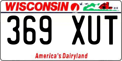 WI license plate 369XUT