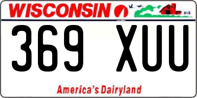 WI license plate 369XUU