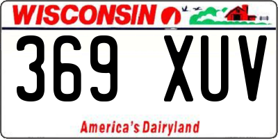 WI license plate 369XUV