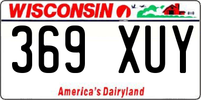WI license plate 369XUY