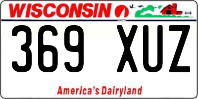 WI license plate 369XUZ