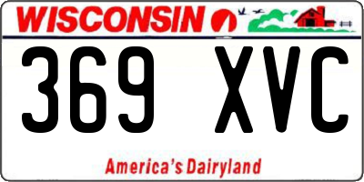 WI license plate 369XVC