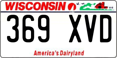 WI license plate 369XVD