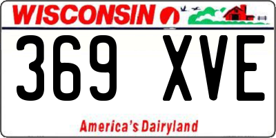 WI license plate 369XVE