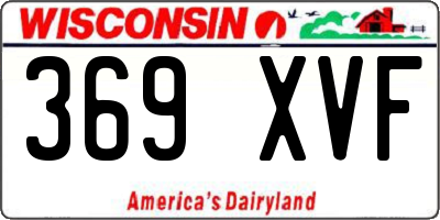 WI license plate 369XVF