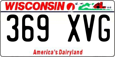 WI license plate 369XVG