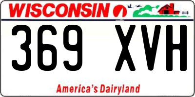 WI license plate 369XVH