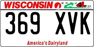 WI license plate 369XVK