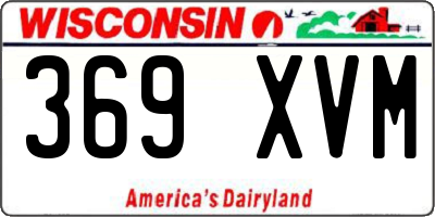 WI license plate 369XVM
