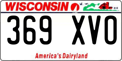 WI license plate 369XVO