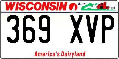 WI license plate 369XVP