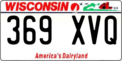 WI license plate 369XVQ