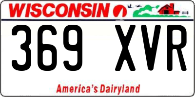 WI license plate 369XVR