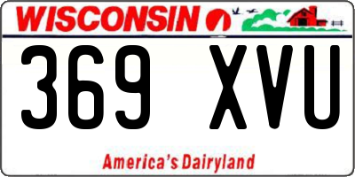 WI license plate 369XVU