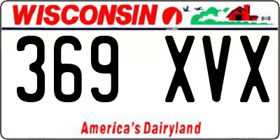 WI license plate 369XVX