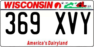 WI license plate 369XVY