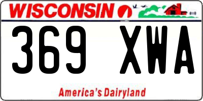 WI license plate 369XWA