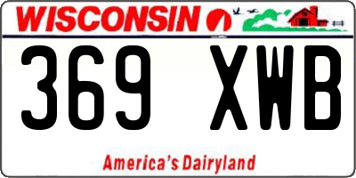 WI license plate 369XWB