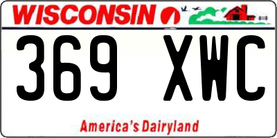WI license plate 369XWC