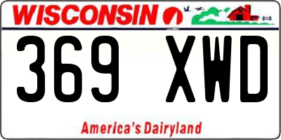 WI license plate 369XWD